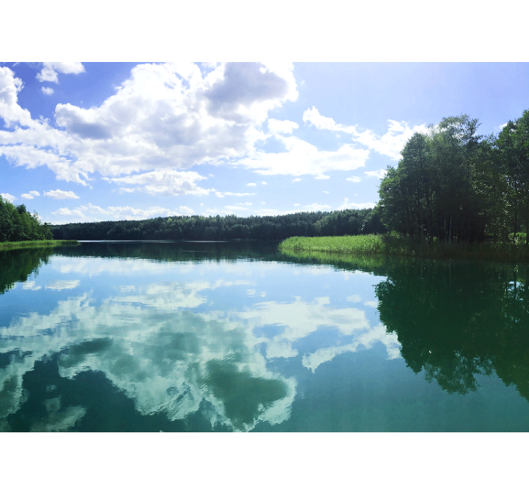 Fotomural lago reflexión serena - TenVinilo