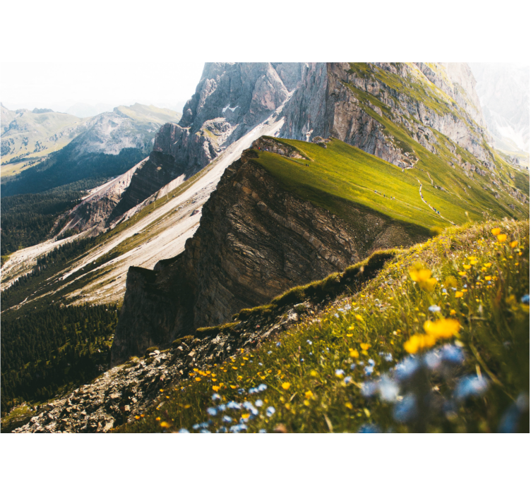 Papel pintado paisaje terreno montañoso - TenVinilo
