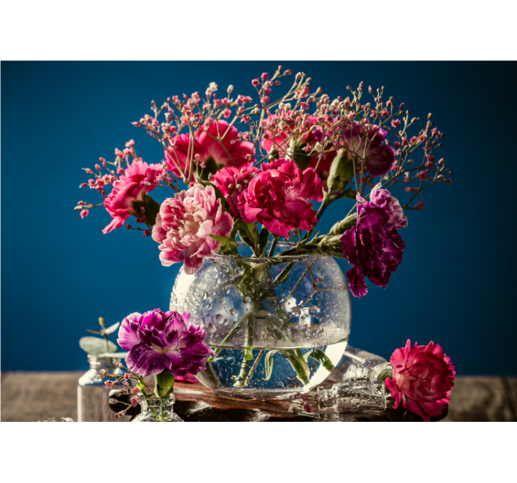 Mural de pared flores composición de flores vivas - TenVinilo