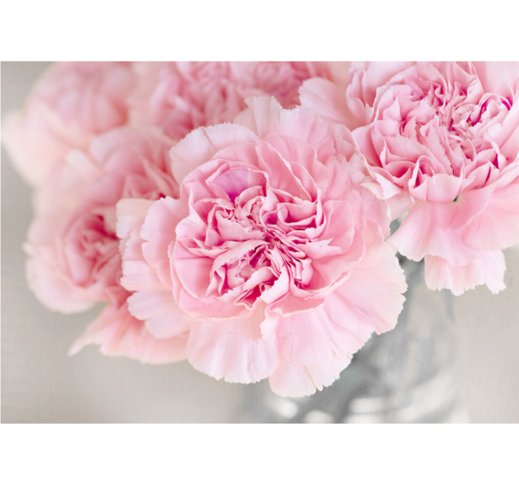 Mural de pared flores flores rosadas encantadoras - TenVinilo