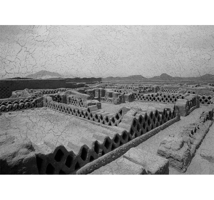 Fotomural desierto silueta de terreno desértico - TenVinilo