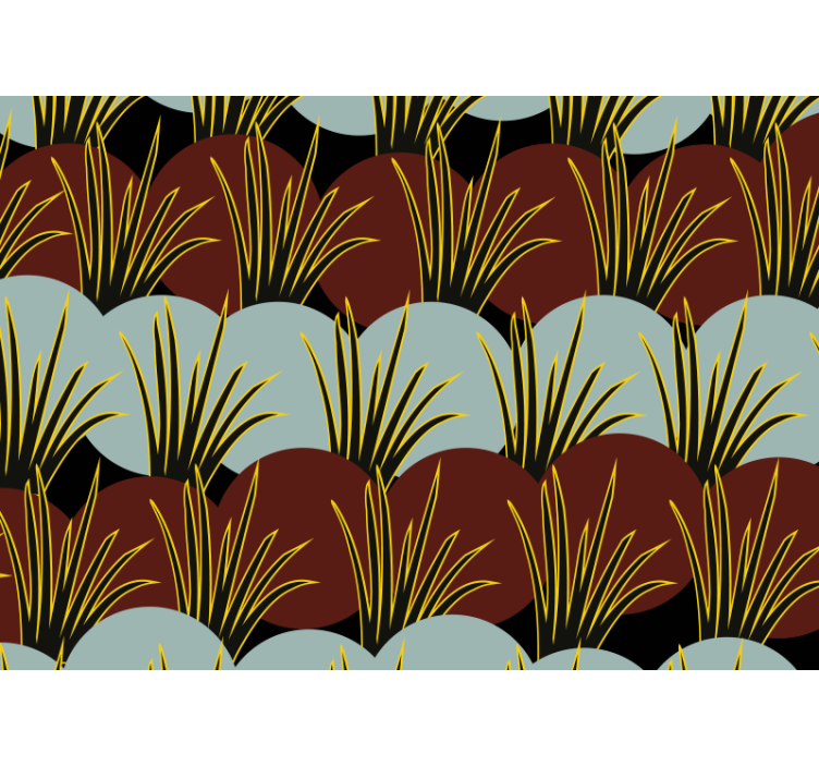 Fotomural naturaleza patrones de hierba estilizados - TenVinilo