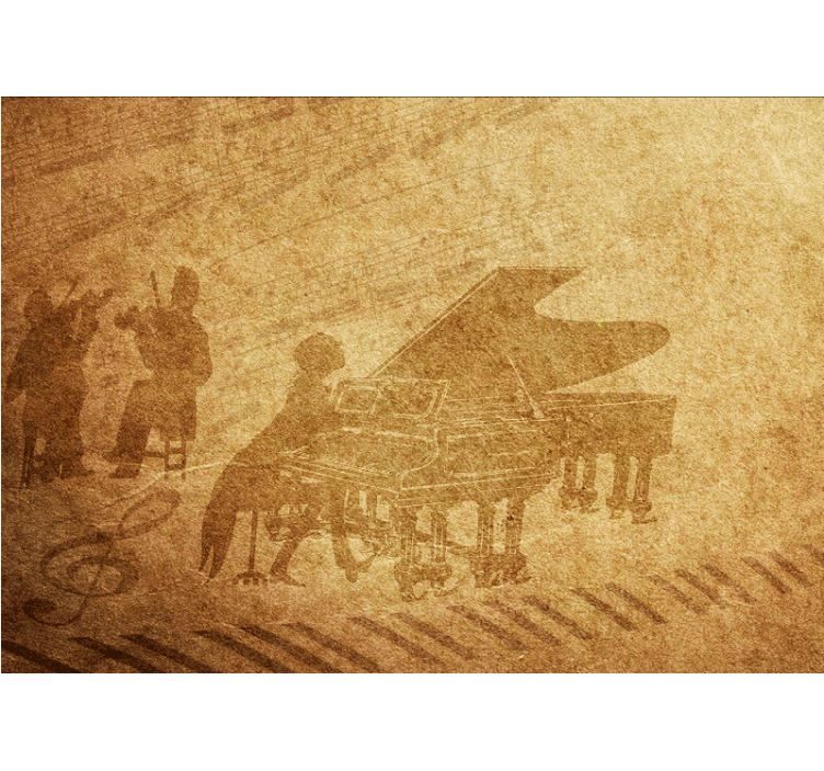 Fotomural de música escena de actuación de piano - TenVinilo
