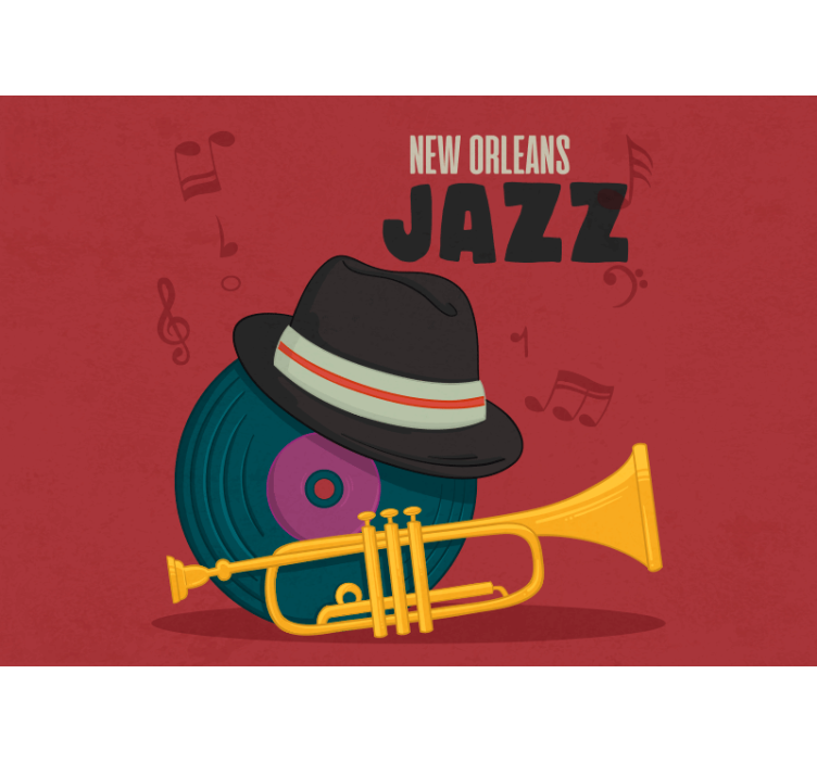 Fotomural de música jazz de nueva orleans - TenVinilo