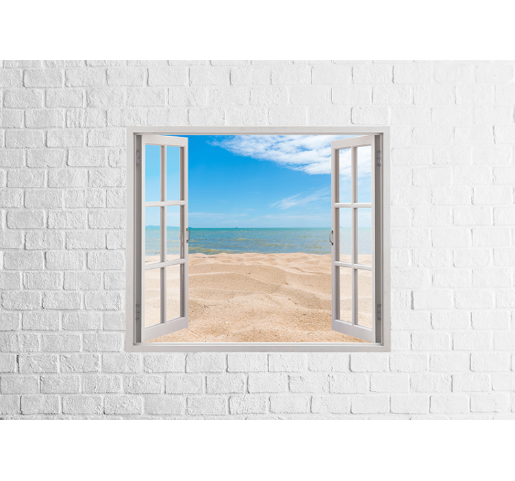 Fotomural de bambú vista panorámica de playa - TenVinilo