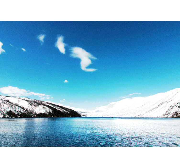 Papel pintado paisaje montañas nevadas - TenVinilo