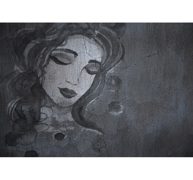 Fotomural arte retrato de mujer elegante - TenVinilo