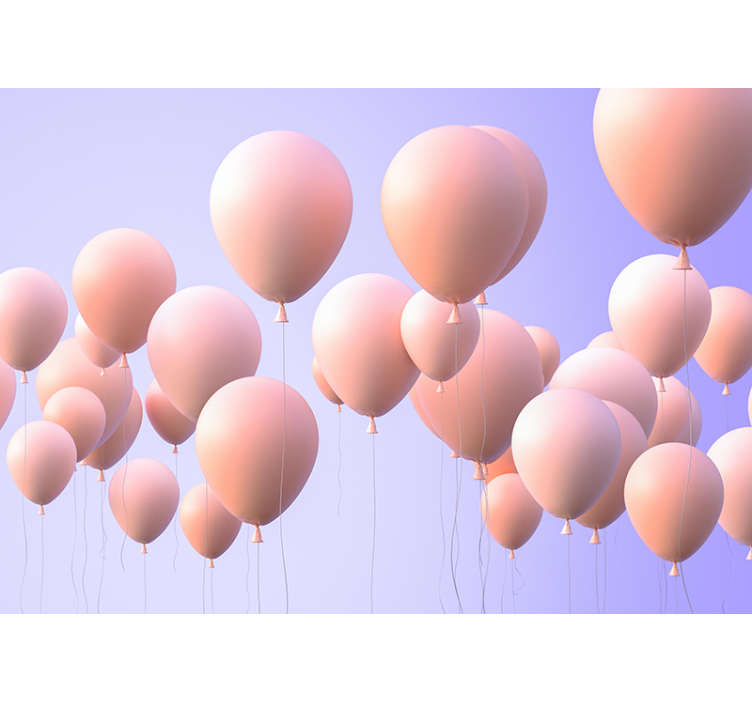 Fotomural de amor momentos de globos alegres - TenVinilo