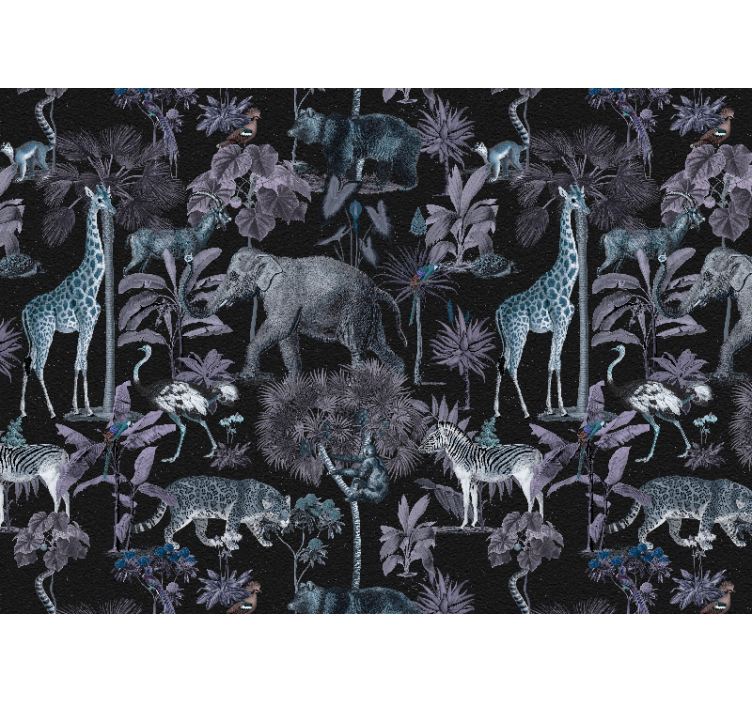 Fotomural animales paisaje de safari salvaje - TenVinilo