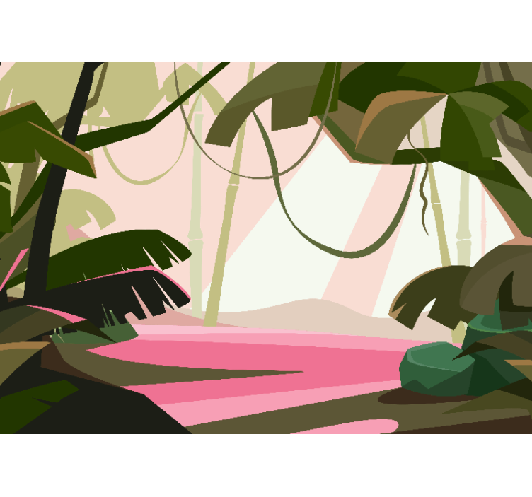 Fotomural selva escena tropical exuberante - TenVinilo