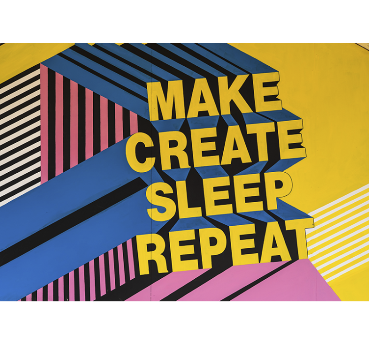 Fotomural frase lema de vida creativa - TenVinilo