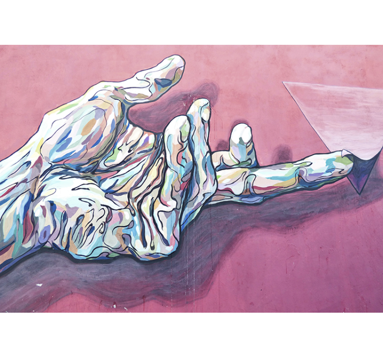 Fotomural arte gesto abstracto de la mano - TenVinilo