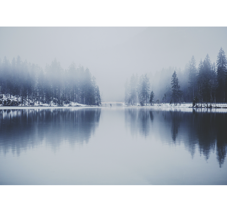 Fotomural naturaleza paisaje sereno junto al lago - TenVinilo
