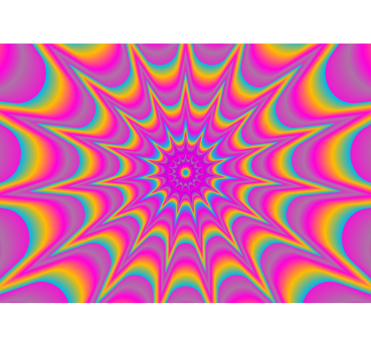 Fotomural abstracto patrón radiante hipnótico - TenVinilo