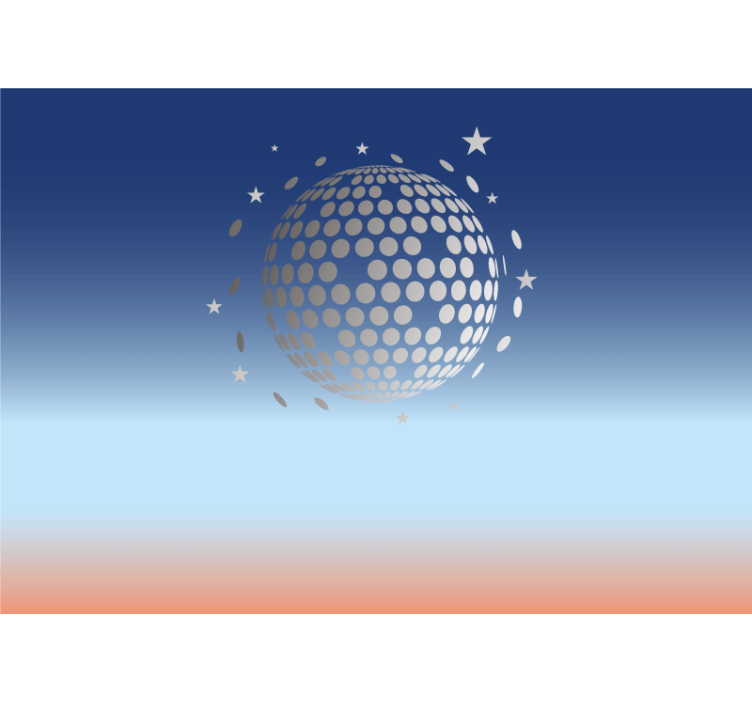 Fotomural de música diseño de bola de discoteca - TenVinilo