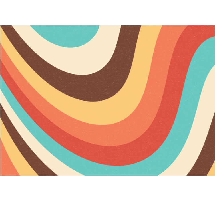 Fotomural abstracto ondas de color curvadas - TenVinilo