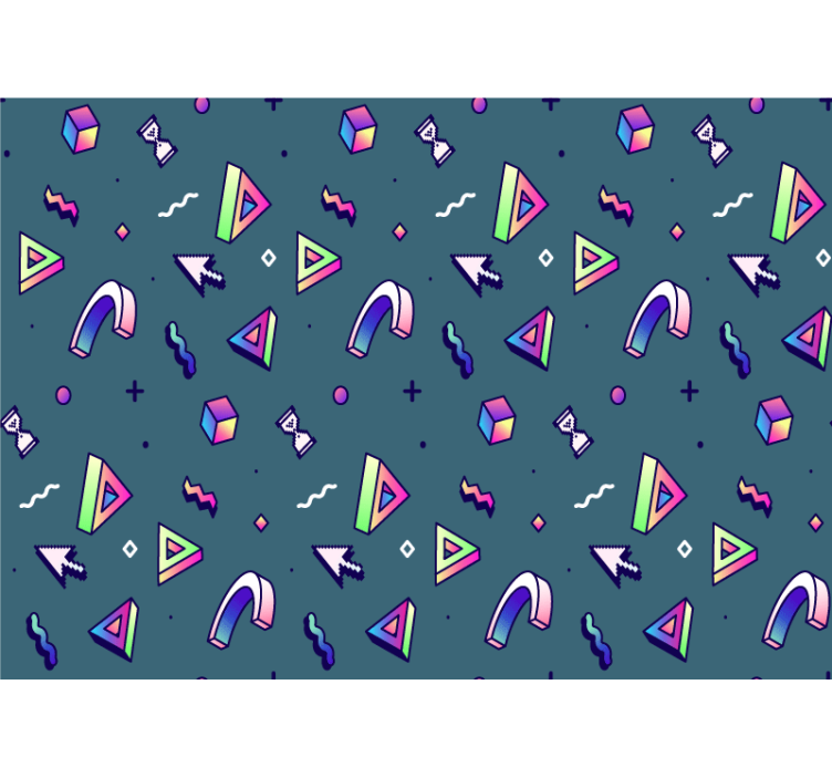 Fotomural de amor exploración de formas geométricas - TenVinilo