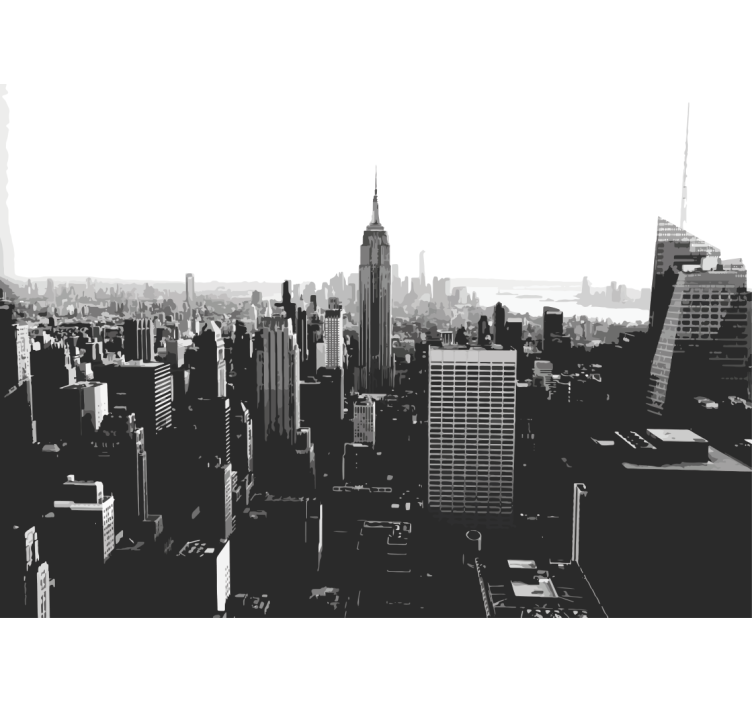 Fotomural nueva york skyline con empire state - TenVinilo