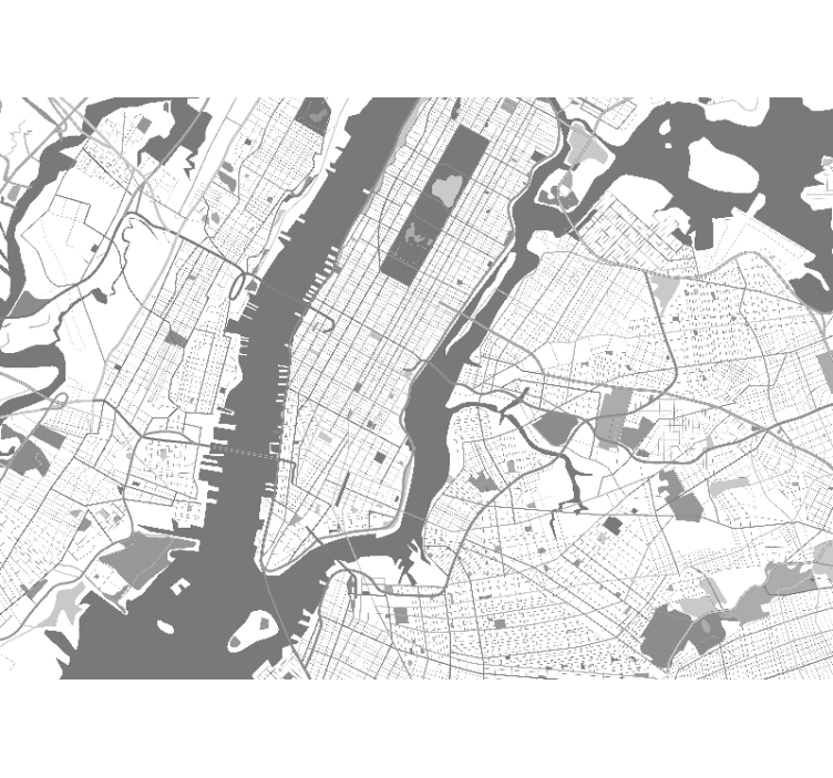 Fotomural nueva york mapa detallado de nueva york - TenVinilo
