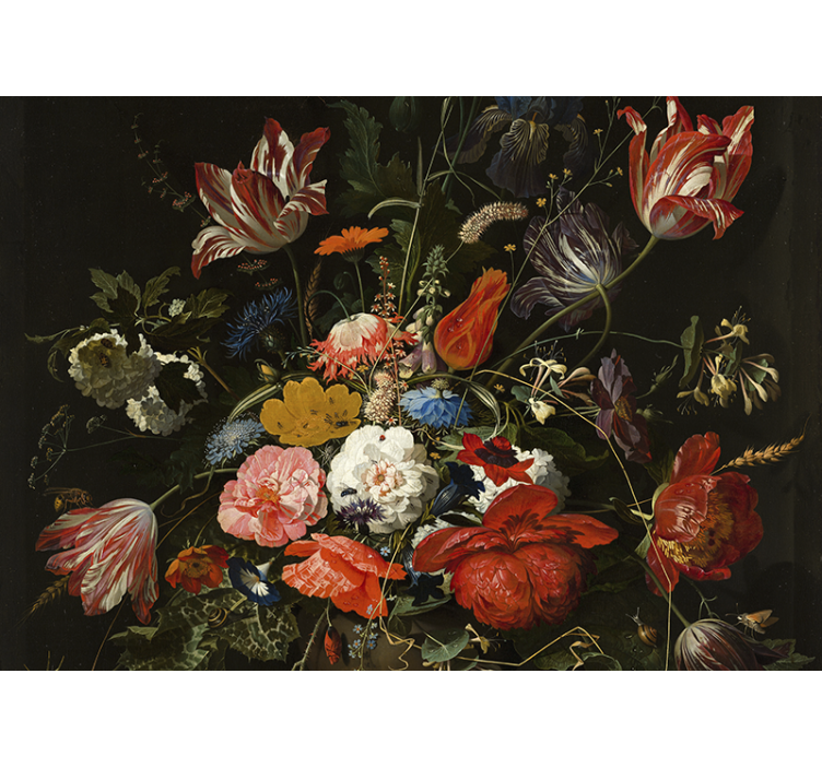 Mural de pared flores ramo floral vibrante - TenVinilo