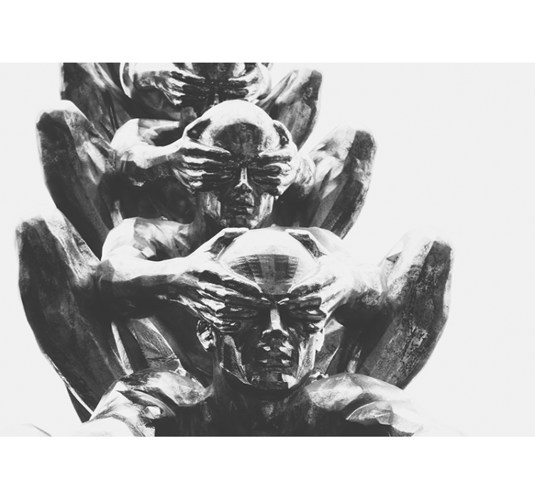 Fotomural arte figuras humanas abstractas - TenVinilo