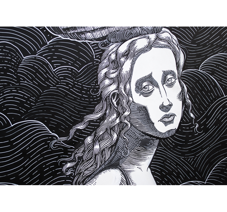 Fotomural arte retrato femenino intrincado - TenVinilo