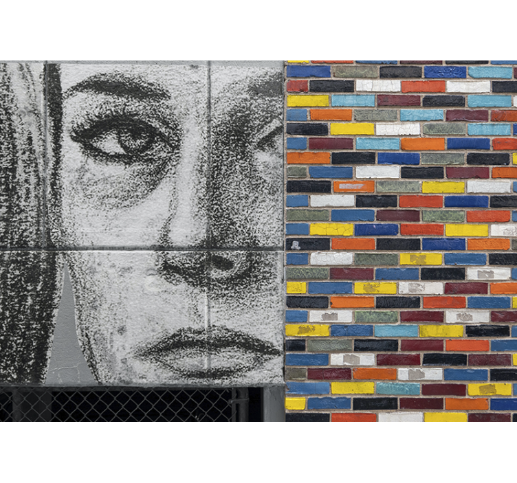 Fotomural arte urbano retrato urbano Único - TenVinilo