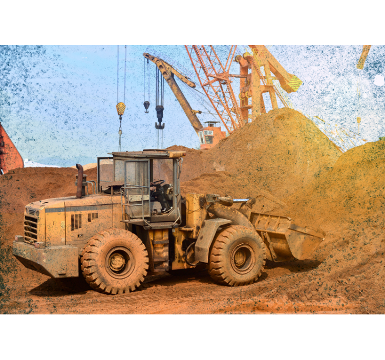 Fotomural vehículo maquinaria de cargadora - TenVinilo
