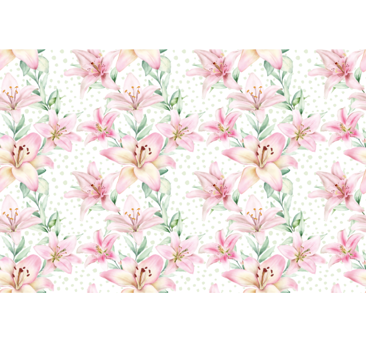 Fotomural de amapolas lirio floral delicado - TenVinilo