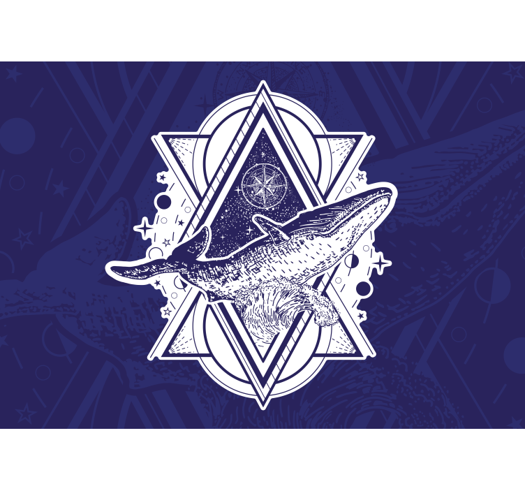Fotomural animales diseño de ballena majestuosa - TenVinilo