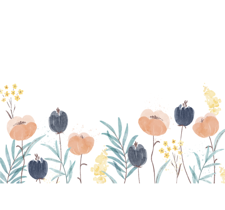 Mural de pared flores composición floral encantadora - TenVinilo