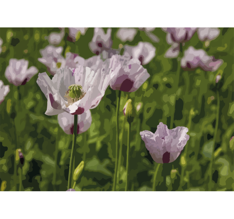 Fotomural de amapolas elegancia floral - TenVinilo