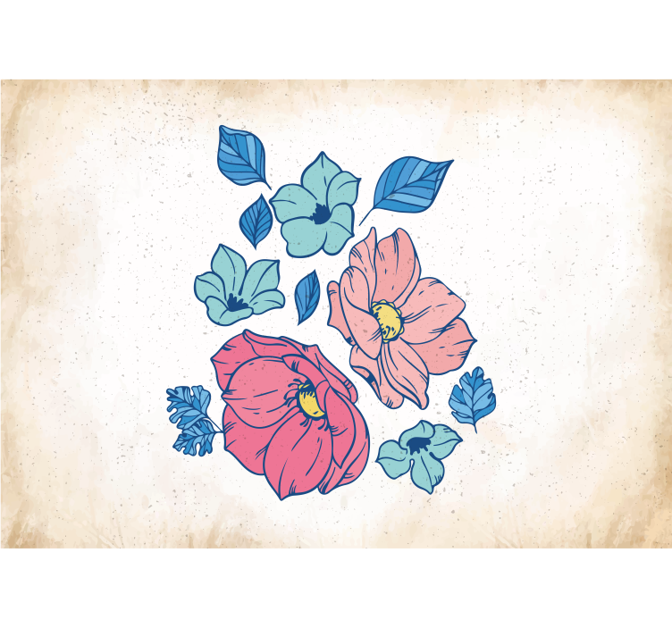 Mural de pared flores composición floral blush - TenVinilo