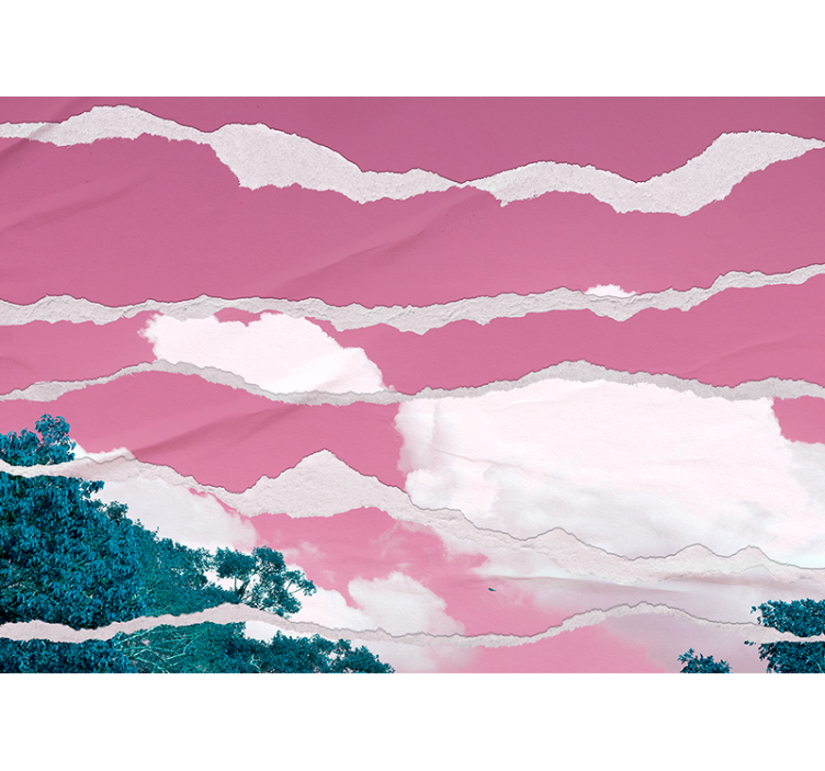 Fotomural abstracto capas de nubes rasgadas - TenVinilo