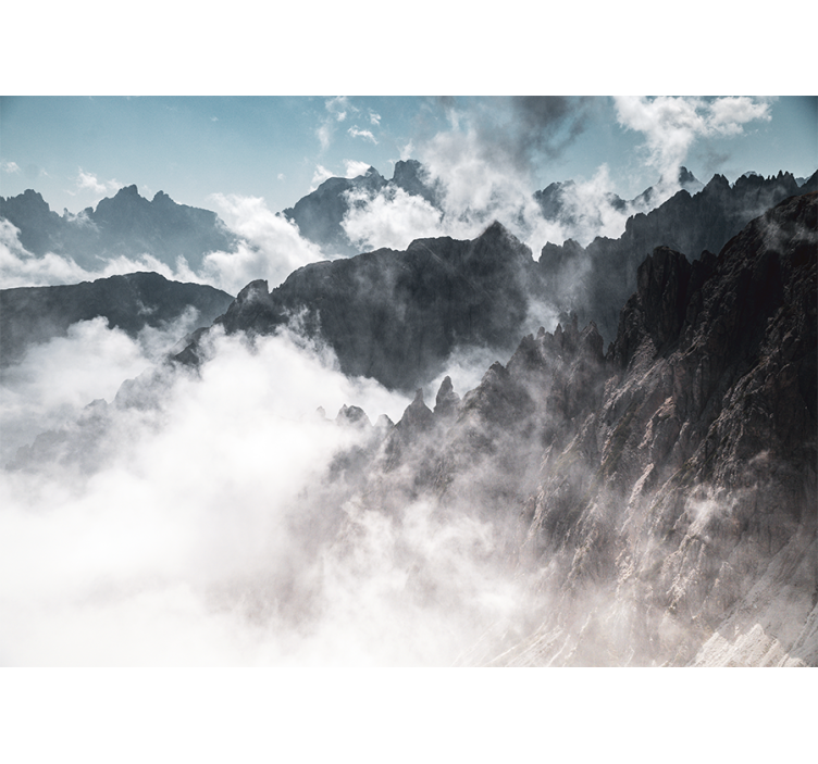 Fotomural montañas silueta de pico majestuoso - TenVinilo