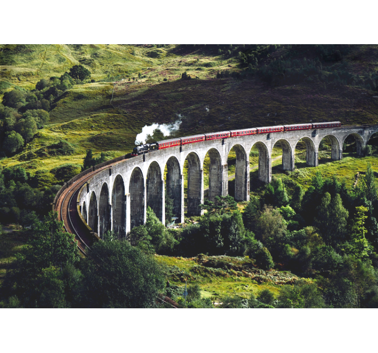 Fotomural ciudad puente ferroviario icónico - TenVinilo