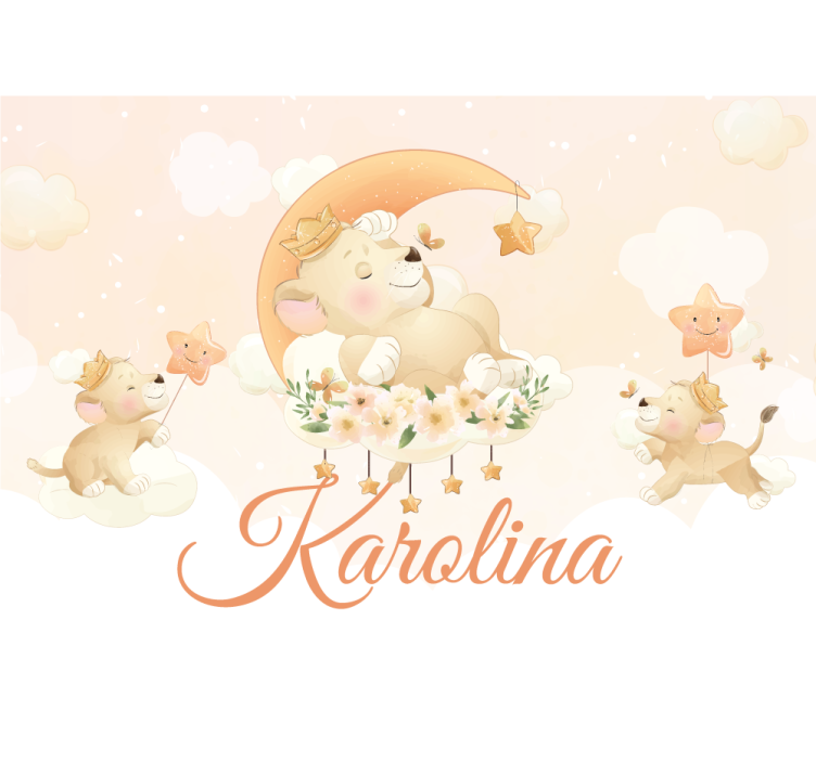 Fotomural animales escena de león soñador - TenVinilo