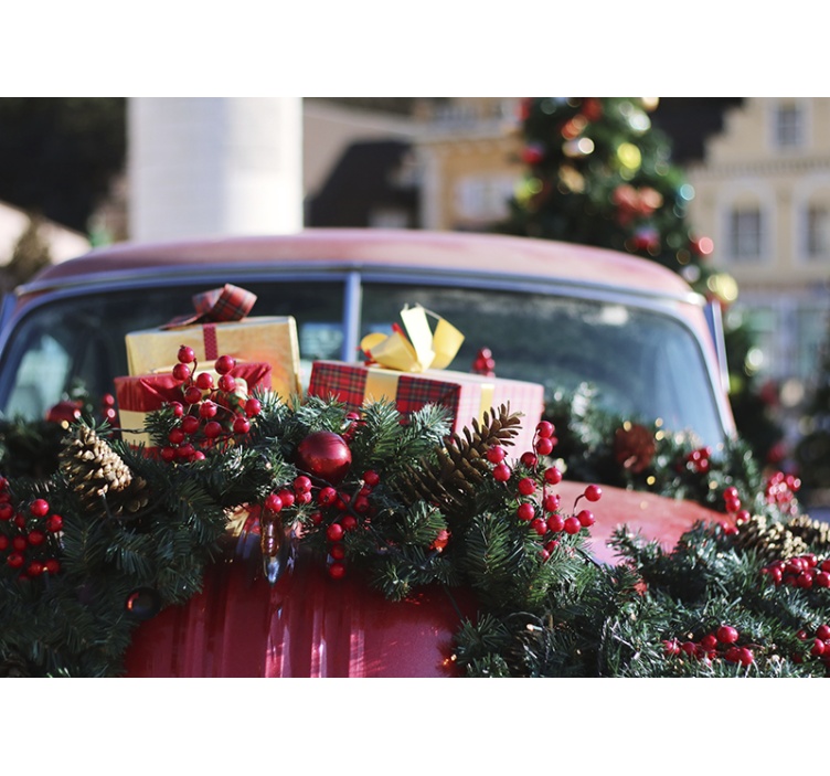 Mural de pared navidad regalos festivos navideños - TenVinilo