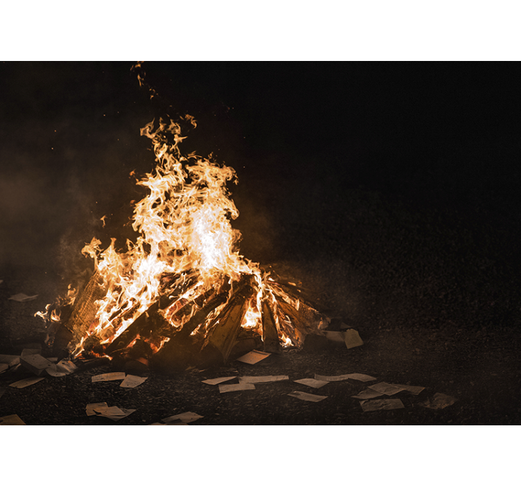 Fotomural abstracto escena de fogata llameante - TenVinilo