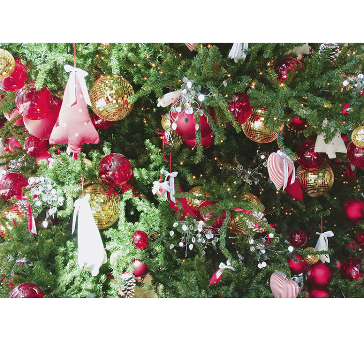 Mural de pared navidad adornos festivos - TenVinilo