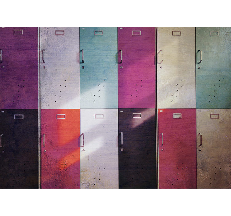 Fotomural de música puertas de taquilla coloridas - TenVinilo