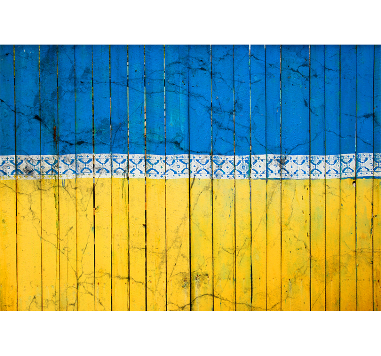 Fotomural ciudad patrón de tablones de madera - TenVinilo