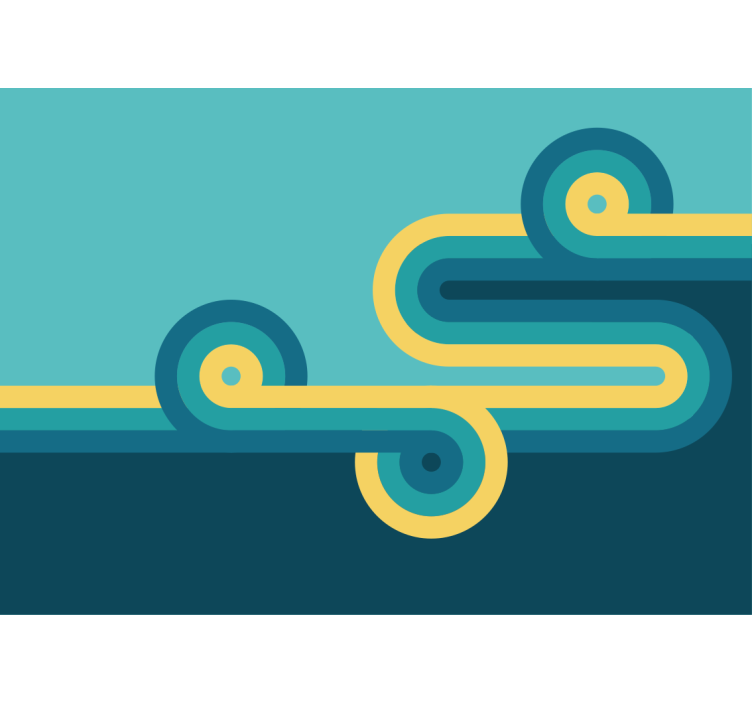 Fotomural abstracto disposición de líneas arqueadas - TenVinilo