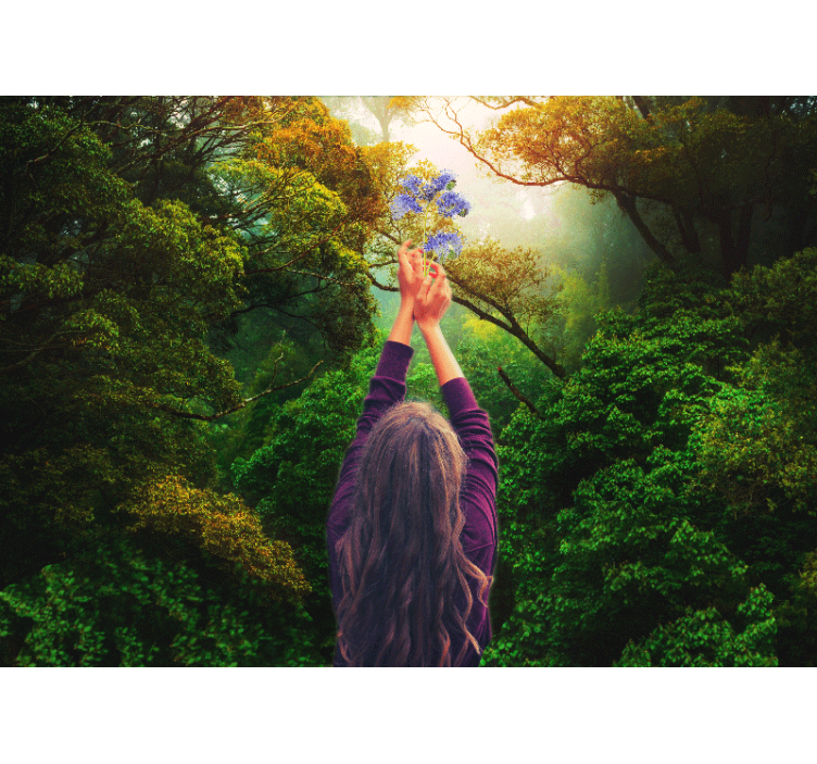 Fotomural naturaleza alcanzando las flores - TenVinilo