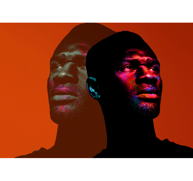 Fotomural gente siluetas de retratos dinámicos - TenVinilo