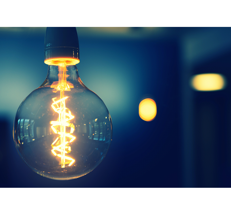 Fotomural frase lámpara elegante - TenVinilo