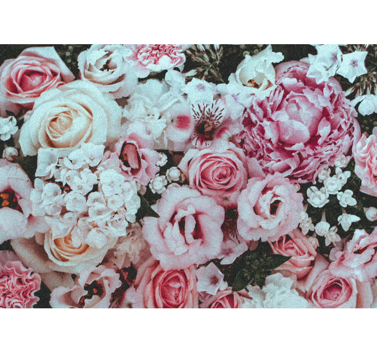 Mural de pared flores arreglo floral encantador - TenVinilo