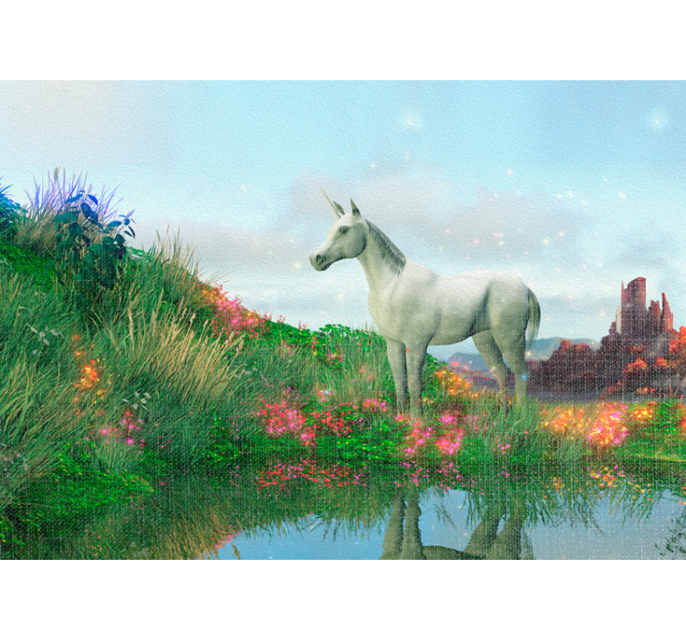 Fotomural fantasía paisaje de unicornios majestuosos - TenVinilo