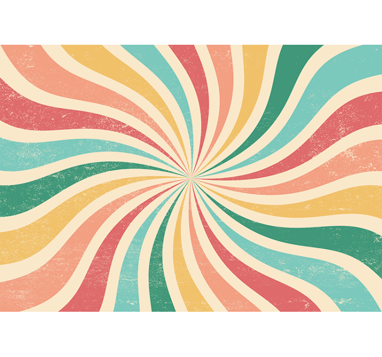 Papel pintado 3d olas de color espiral - TenVinilo