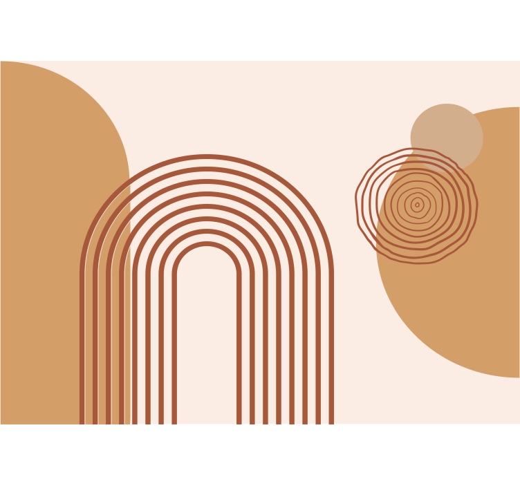 Fotomural abstracto líneas curvas geométricas - TenVinilo